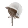 Sterntaler Boys' Peaked Cap Neck Reversible Sun Hat, beige, 49