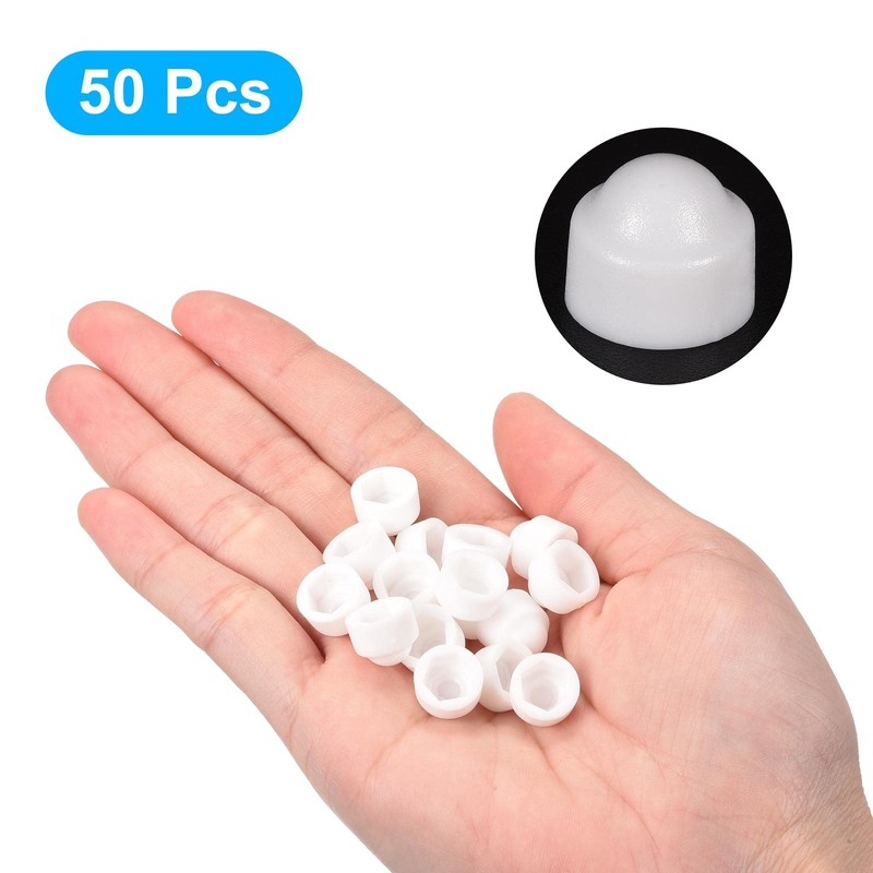 uxcell Plastic Dome Nut Protection Cap Covers, M5 Nut Cover