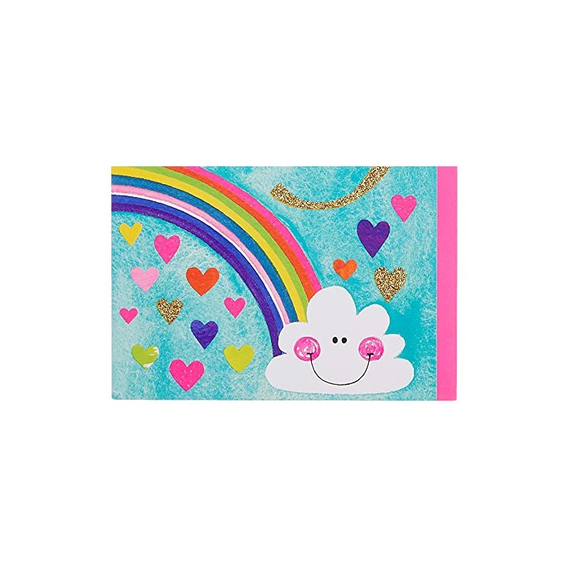 Rachel Ellen Girl Age 9 Today Birthday Card - Rainbow