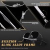 CGID GA61 Premium Al-Mg Alloy Pilot Polarized Sunglasses UV400, Full