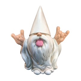 GlitZGlam Rocker Gnome 'George' This Gnome Will Rock Your Fairy Garden and Garden Gnomes 10 Inches Tall