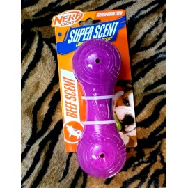 Nerf Dog Puppy Super Scent Toy Dental Chew- Purple Beef Scent New ea.