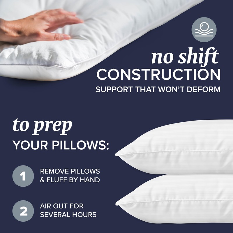 Beckham Hotel Collection Bed Pillows King Size Set of 2