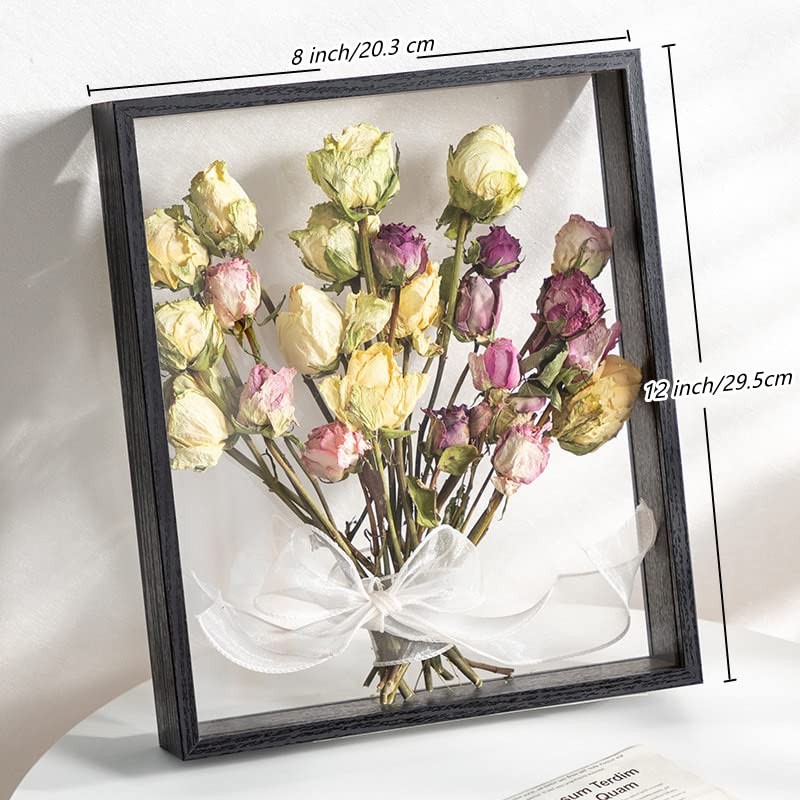 Wooden Dried Flower Photo Frame Dried Flower Display Stand Decorative