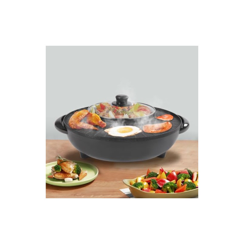 Circular Edition Hotpot Grill Combo Indoor Bbq Parties Electric Hot