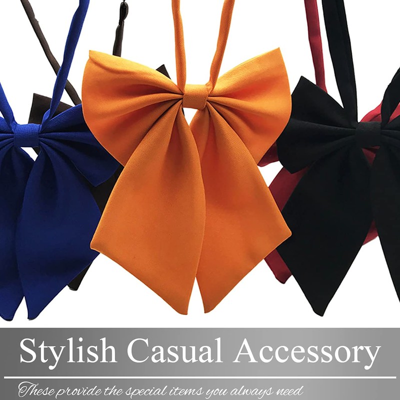 BUZZxSELECTION NT007 Women's Ribbon Tie Bowtie Student School Simple Design