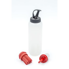 MasterClass Barbecue Bottle Set with 3 Interchangeable Heads, 350ml Marinating and Dressing Bottle for Grilled Meats and Vegetables