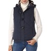 BGSD Women Quilted Hooded Vest Navy X-Large