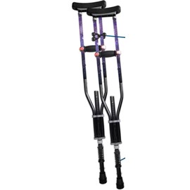 York Nordic - Spring Cushion Crutches Perfect for Sports Injuries and Travel - Heights 4'7" to 6'6" - Adjust Down to 22" for Travel