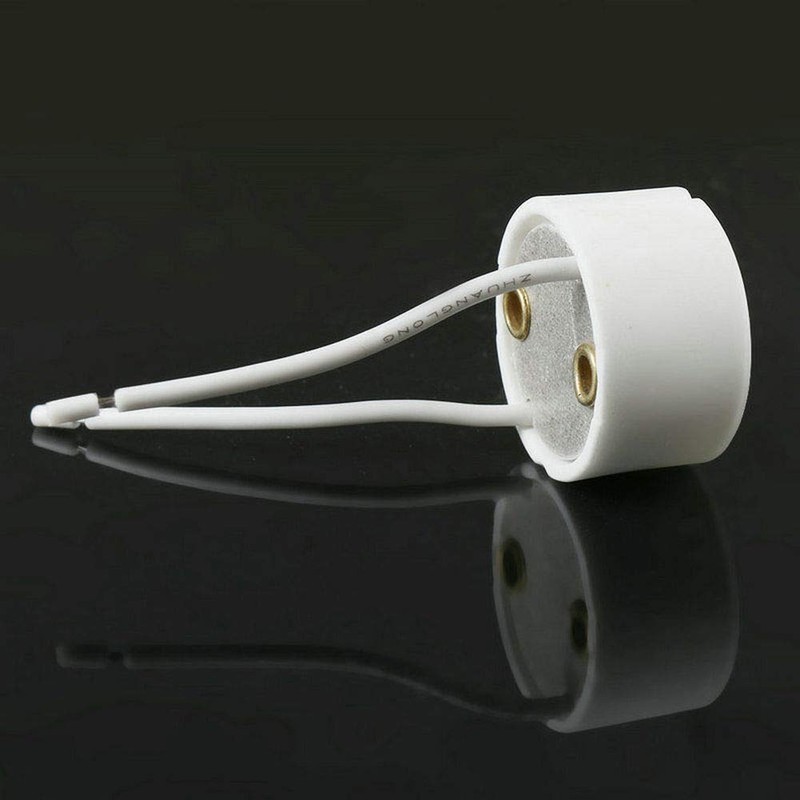 Fjiangyi 50 PCS GU10 Halogen Light Lamp Holder Wire Connector