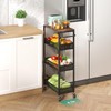 XYZLVSI Slim Storage Cart 4 Tier Fruit and Vegetable Baskets