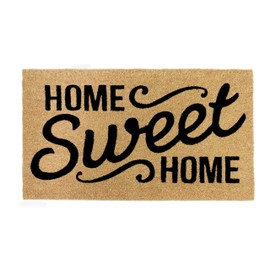 IRONGATE Welcome Doormat - Non Slip Dirt Trapping Home Sweet Home Coco Coir Door Mat - Low Profile Front - Indoor Outdoor Durable Easy Clean High Traffic Area Patio Entrance - 17 x 30