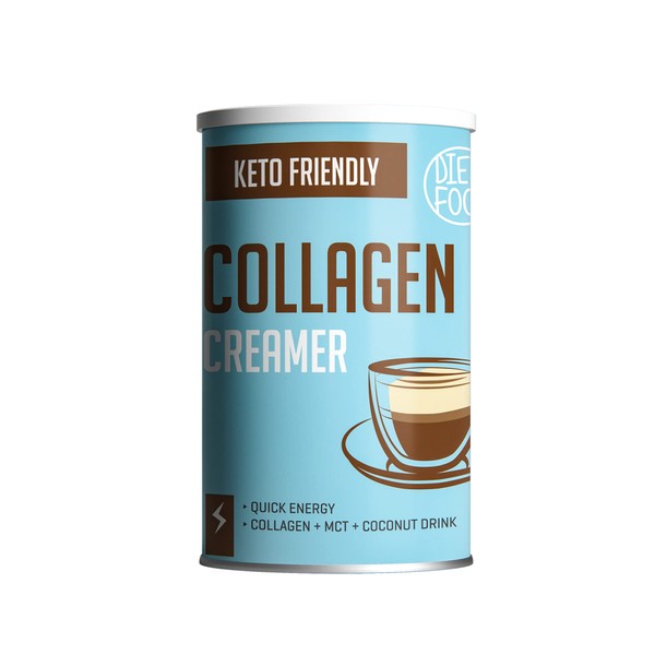 DIET-FOOD Keto Coffee Creamer Powder 300 g - Coffee White Lactose Free - MCT Creamer Coffee Creamer without Palm Oil - Coffee White Sugar Free - Ideal for Bulletproof Coffee - Collagen + MCT + Coconut