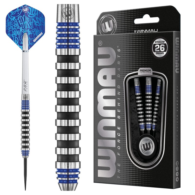 Winmau Advance 500 Series Tungsten Blue 26 Gram Steeltip Darts