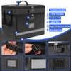 EXLIFBAG 2 Layer File Box with Lock, Portable Document Organizer
