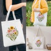 Yudobliss Embroidery Set Adults, with Floral Pattern Canvas Bag Embroidery