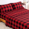 KACEMOO Full Size Bed Sheets Set 4PC - Red Black