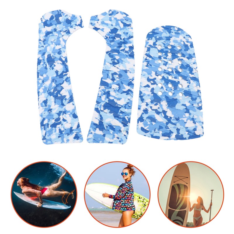 3pcs Surfboard Traction Pads Surf Nonslip Grip Pads Surfboard Accessories