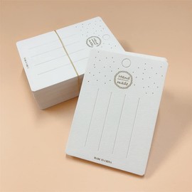 AKOAK 100 Pieces Hairpin Display Card, Bow-tie Display Card Holder for hairpin Accessories Display and Organization (White, 7.5x10.5cm)