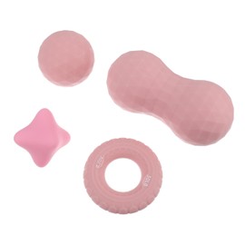 IWOWHERO 4pcs Yoga Massage Ball Set for Muscle Relaxation Deep Tissue Massage Tool for Adults for Hands and Feet Pink