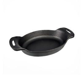 Chef's Supreme 16 oz. Cast Iron Mini Oval Skillet, Each