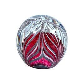 Pfronten Dream Ball 245 Medium (Approx. 7 cm) Purple Bubble with White Net Paperweight Glass Ball Paperweight Paperweight