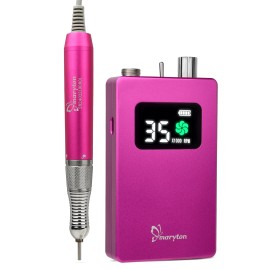 Wholesale Powerful Nail Art Electric Nail Drill Machine Brushless Motor 35000rpm Rechargeable Nail Drillcolor: Rose Red