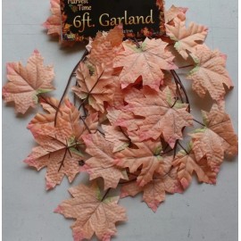 Unbranded 3 x 6 ft Autum Garlands, Harvestorange Leaf Garland, Orange 18 ft Total!!!!