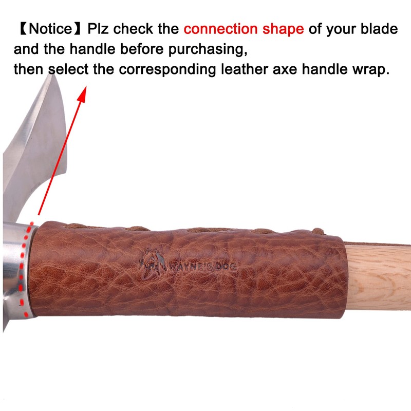 Leather Axe Collar Guard, Axe Handle Wraps Covers for Gardening