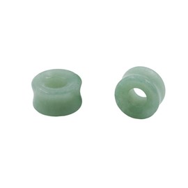 NewZenro Green Aventurine Hollow Natural Organic Stone Ear Plugs Gauges Tunnel Expanders Stretcher Saddle Double Flared Flesh Earrings for Women Men Fashion Piercings Body Jewelry Gift (0g(8mm))