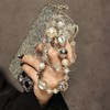 Turkalla Phone Wrist Strap,Marble Beaded Phone Charm with Tether Tab,Hands-Free