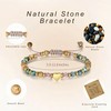 CINSKYING Natural Stone Bracelet with Heart Charm, Inspirational Gift (W3)