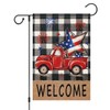 Louise Maelys 4th of July Garden Flag 12x18 Double Sided,