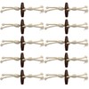 DHER 10 Pairs Leather Buttons Toggle Buttons Wooden Buttons Closure