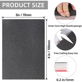 POTUINOM 20 Pcs 3 x 4 Inch Sanding Sponge Set, 180-3000 Grit Abrasive Sanding Pads Soft Foam Hand Sander Block Wet Dry Sandpaper for Wood Metal Drywall Furniture Paint Polishing