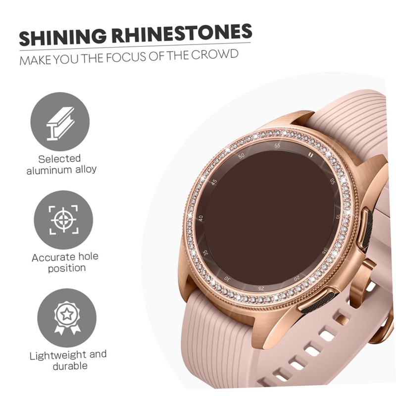 Gatuida 6pcs Metal Bezel for Watch Black Rose Gold Silver