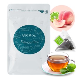 Mresna Ceylon Tea Flavored Tea [White Peach Earl Gray] Tea Bags 0.1 oz (2.5 g) x 8 Packs [Carefully Selected by Ceylon Tea Specialty Shops]