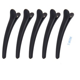 Hair Clips for Styling, FXBLING 12 PCS Non-Slip Black Plastic Duckbill Alligator Hair Barrettes Pins for Women, Baby Kids and Girls (3.1")