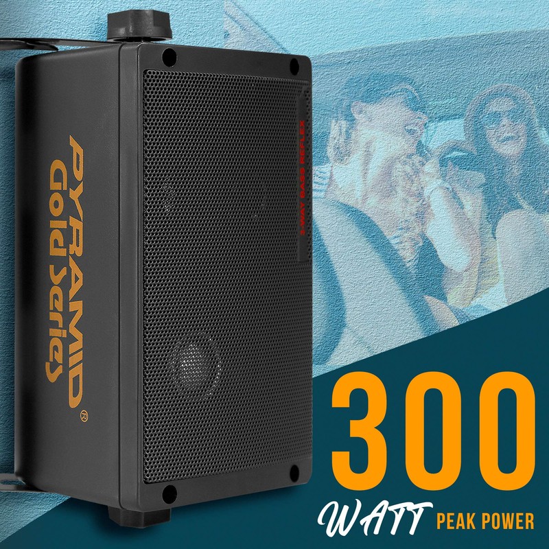 Pyramid 2060 300-Watt 3-Way Mini Box Speaker System
