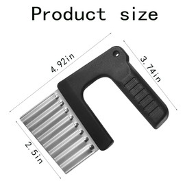 Crinkle-Cutter for Veggies-Salad-Chopper Knife Stainless-Steel-Blade Wavy for Potato Carrot Veggies,Serrator Salad Chopping Knife French Fry Slicer