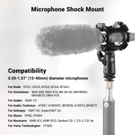ATVPDKIKX0DER SmallRig Microphone Shock Mount with Cold Shoe Pinch for Camera Shoes and