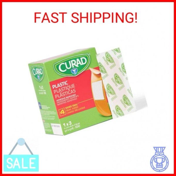 Medline CURAD Plastic Adhesive Bandages 1" x 3", Not Made