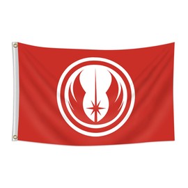 Jedi Order Flag Banner 3x5ft Flag Tapestry for Garage, Man Cave, Dorm, Bedroom, Living Room, Parties, Office, and Outdoor Events