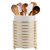 SIEBOLD Kitchen Counter Utensil Holder Gold Ring Metal Frame and