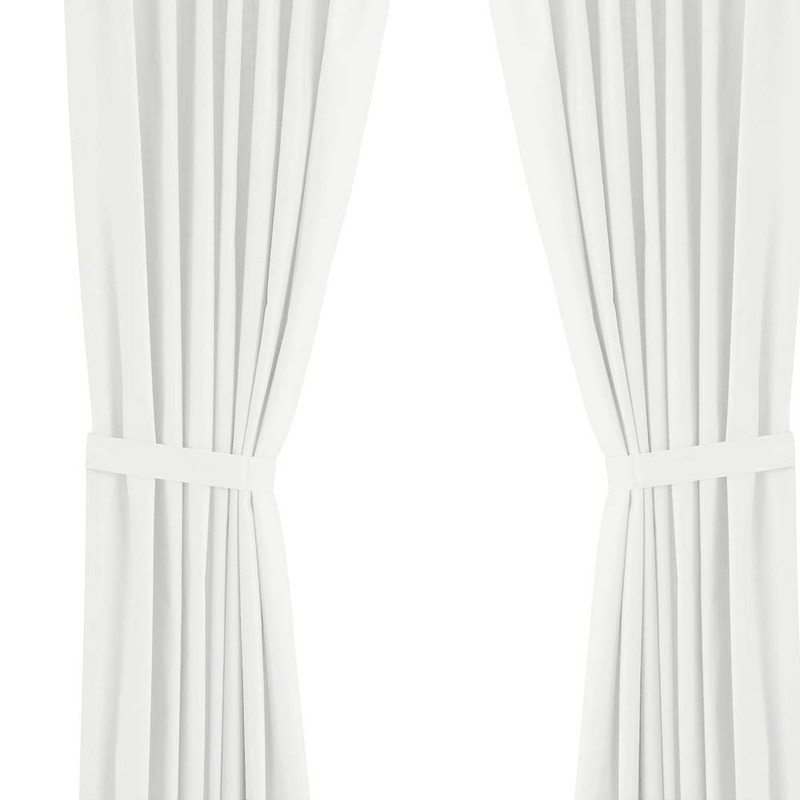 IKEA Ritva 401.119.92 White Curtain Set, 2 Panels with Tie-Backs