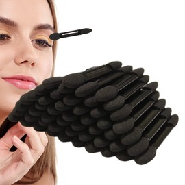 Recommended by makeup advisors. Rikkey Eyeshadow Tips, Disposable Commercial Use, 50 Pieces, Eye Tip, Makeup Brush, Double (Black)