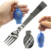 2-Pack Foldable Fork and Spoon Set, Stainless Steel Portable Travel