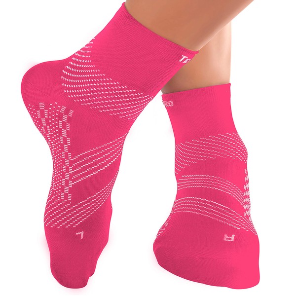 TechWare Pro - Calcetines de compresión para fascitis plantar - Calcetines de compresión para mujeres y hombres Aquiles - Soporte para tendinitis y soporte para el arco del pie
