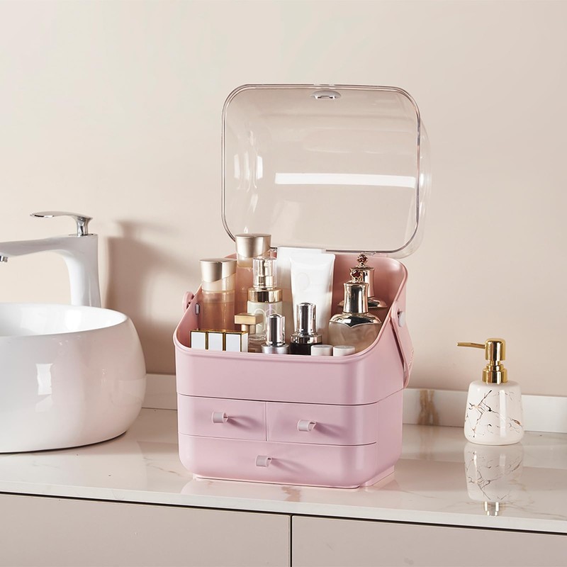 Large Makeup Organizer w Drawers Beauty Organizer Makeup Box Holder