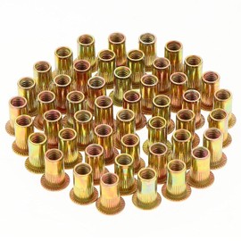 Gueenky Pack of 200 Rivet Nuts M3 Galvanised Carbon Steel, Rivet Nuts M3 Carbon Steel Retractable Nuts Thread Rivets Nutsert Blind Rivet Nuts Rivet Nuts for Metal Plastic